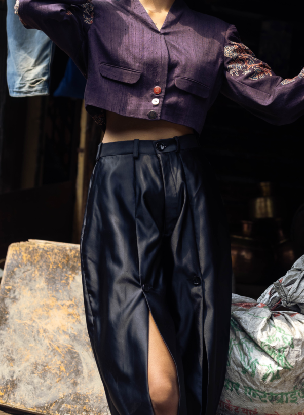 Kaali Satin Slit Pants