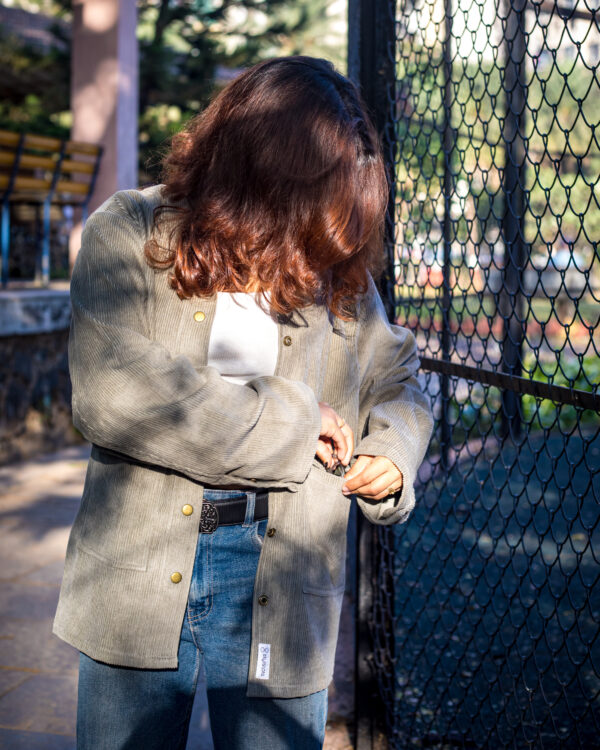Corduroy Oversized Shacket_Light grey