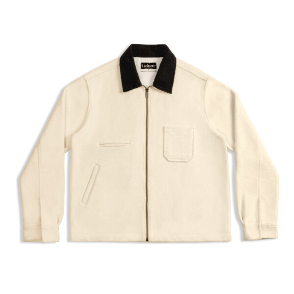 Boardroom Shacket - Ivory / Coffee Bean