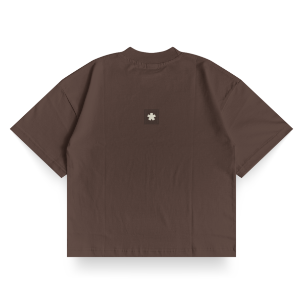 Back Embroidery Patch Box Unisex T-shirt - Brown