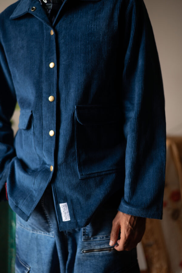 Corduroy Oversized Shacket_Rich Electric Blue