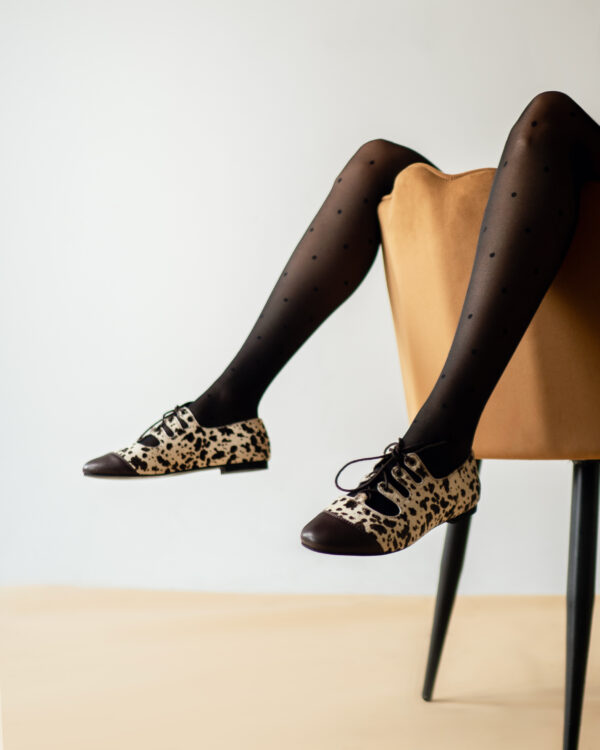 Miss Moo in Brown Toe Cap