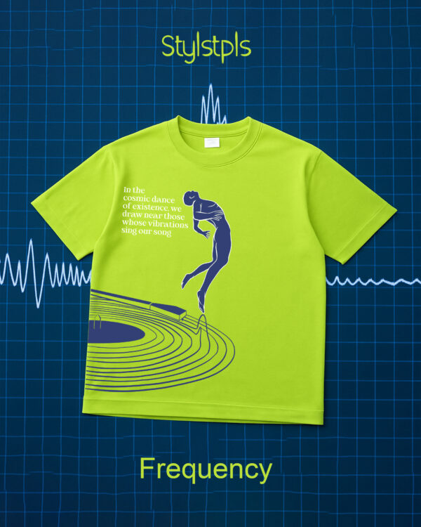 Frequency - Lime green, oversized casual T-shirt